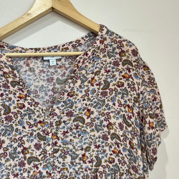 J.Jill Floral Maxi Dress XLP Boho Lightweight Flowy Comfort Chic Cottagecore - Picture 3 of 10